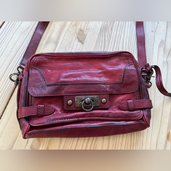 Frye Purse Handbag Red Crossbody - Picture 2 of 6